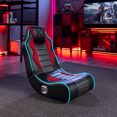 Flash LED 2.0 Audio Gaming Chair, Red/LED - X Rocker