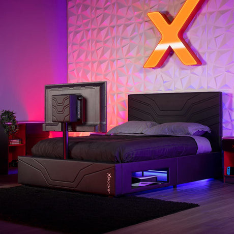 Oracle Gaming Bed with TV Mount, Full - X Rocker