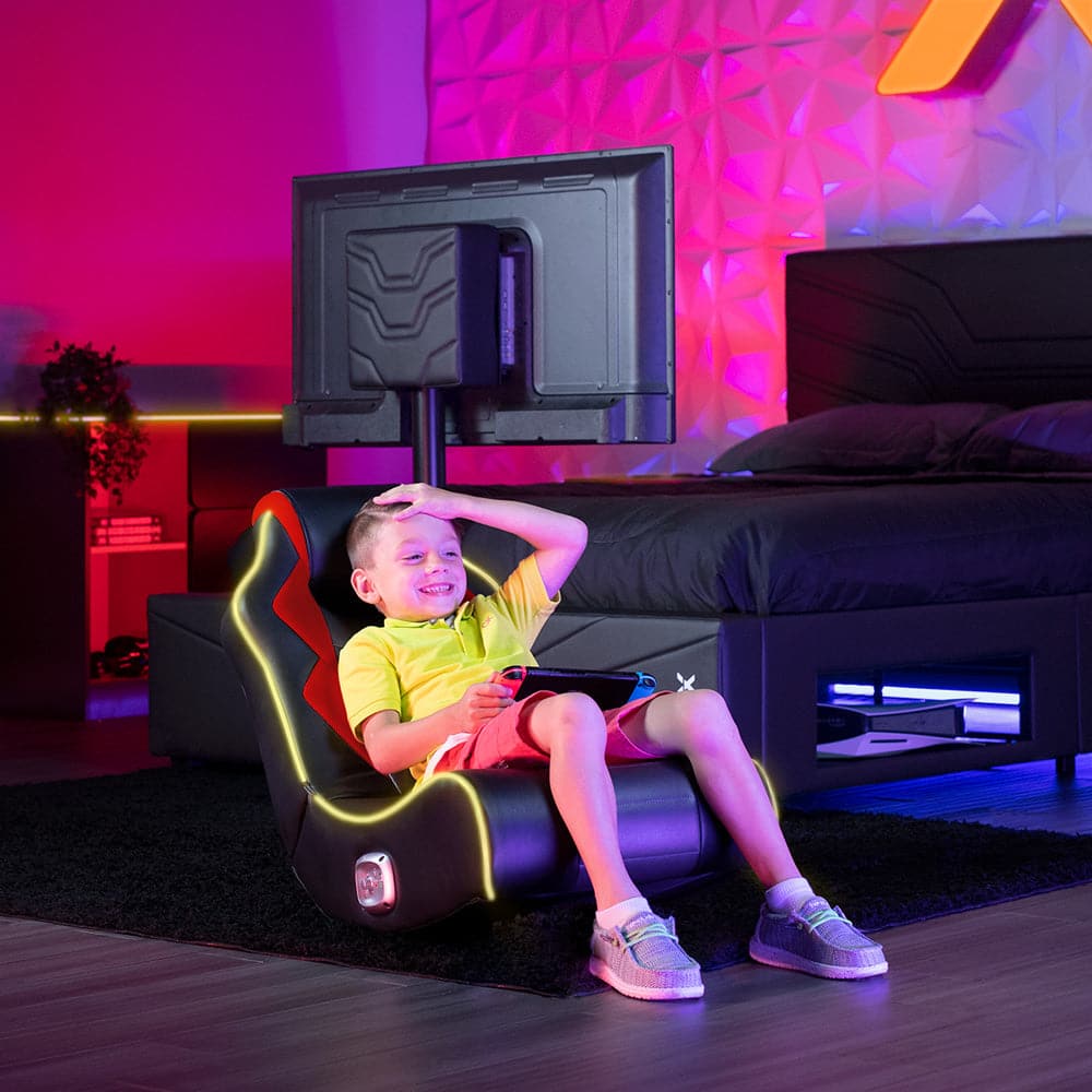 Flash LED 2.0 Audio Gaming Chair, Red/LED - X Rocker