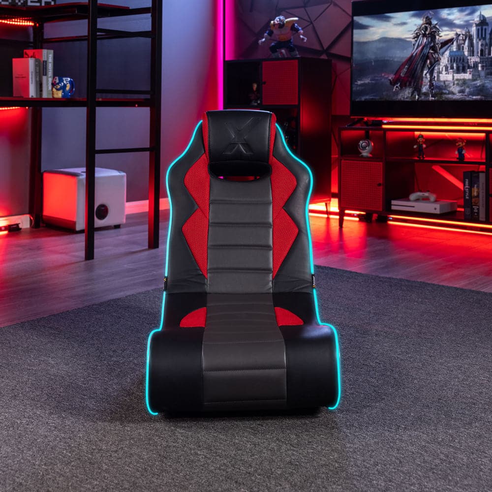 Flash LED 2.0 Audio Gaming Chair, Red/LED - X Rocker