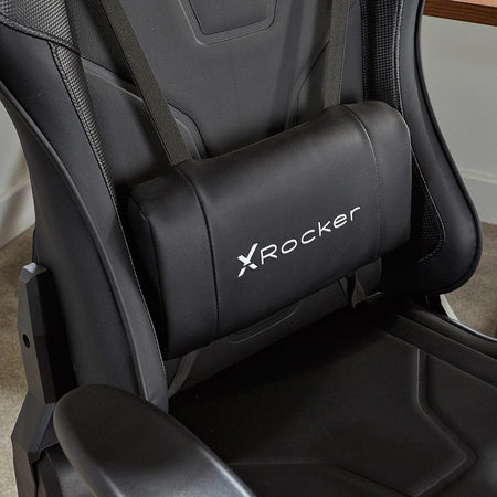 Agility PC Gaming Chair, Black/Carbon Fiber - X Rocker