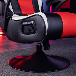 Falcon 2.1 Pedestal Gaming Chair, Black/White/Red - X Rocker