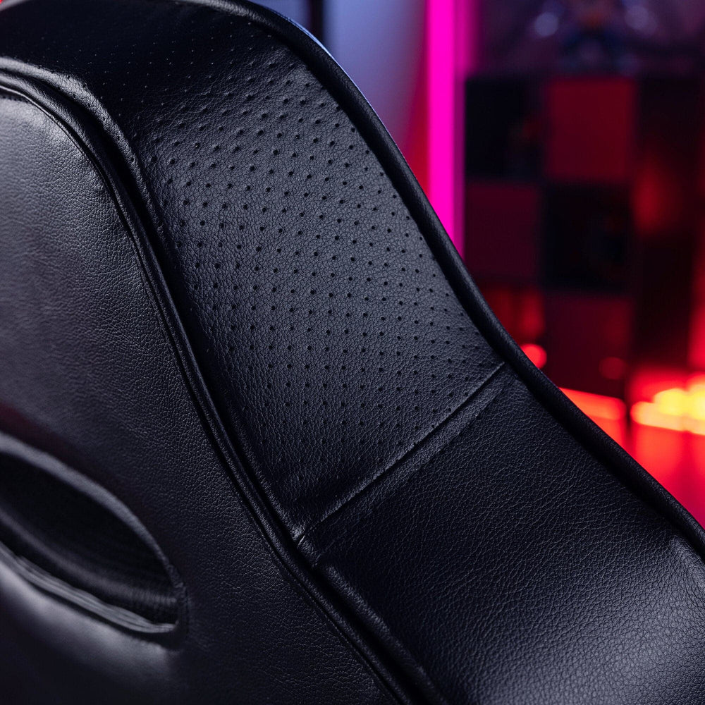 Falcon 2.1 Pedestal Gaming Chair, Black/White/Red - X Rocker