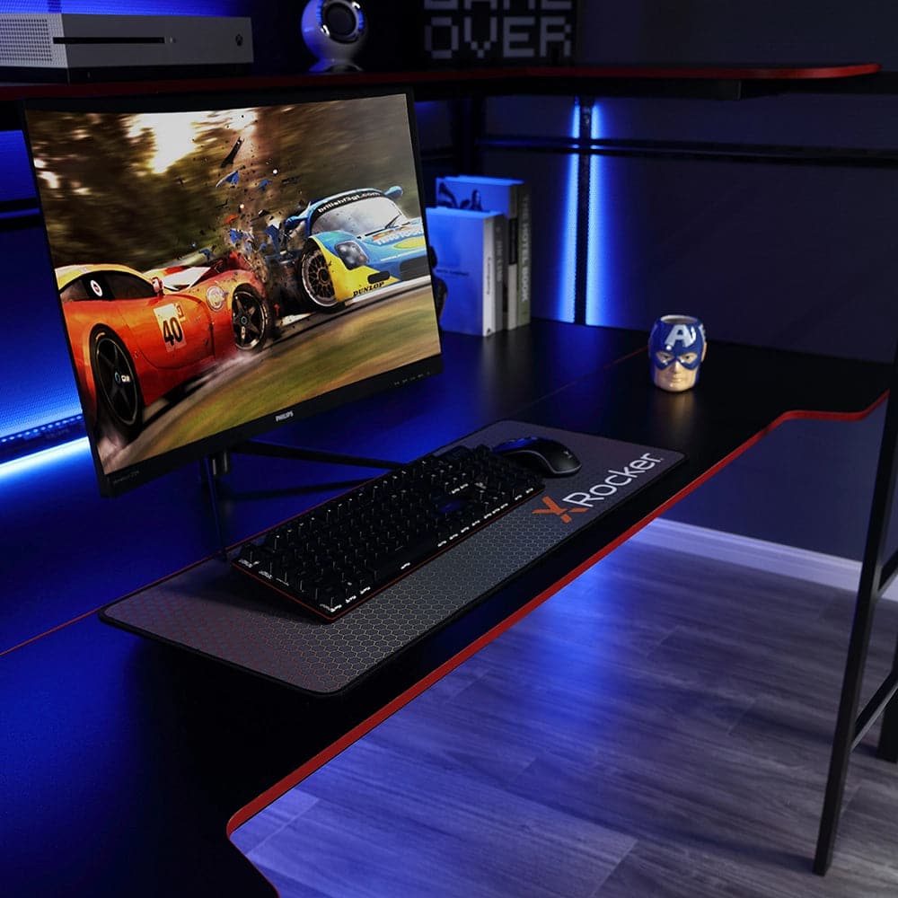 BattleBunk Gaming Bunk Bed with Desk, Black - X Rocker