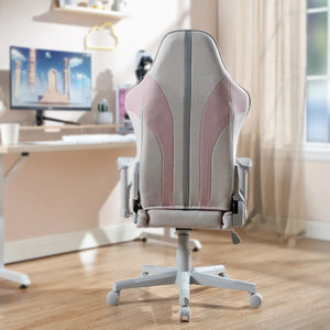 Mysa Office Gaming Chair, Pink, Gray Base - X Rocker