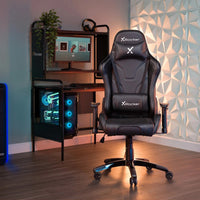 Agility PC Gaming Chair, Black/Carbon Fiber - X Rocker