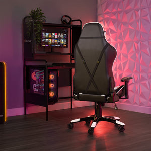 Agility PC Gaming Chair, Black/White - X Rocker