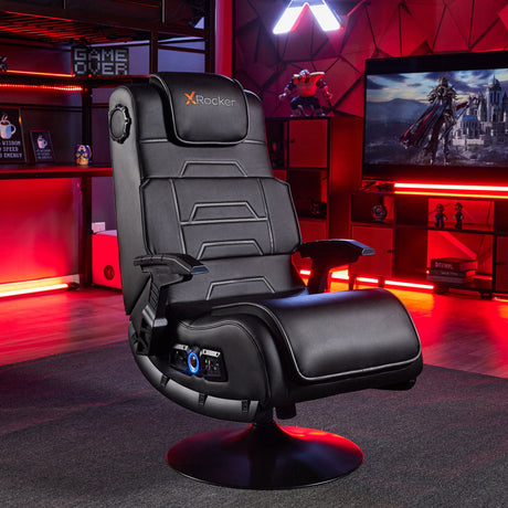 Pro Series 2.1 Pedestal Gaming Chair, Black - X Rocker