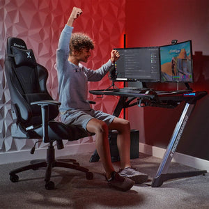 Agility PC Gaming Chair, Black/Carbon Fiber - X Rocker