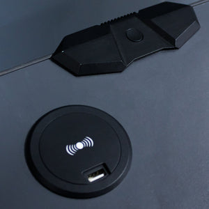 Carbon-Tek End Table with Wireless Charging and LED Lights - X Rocker