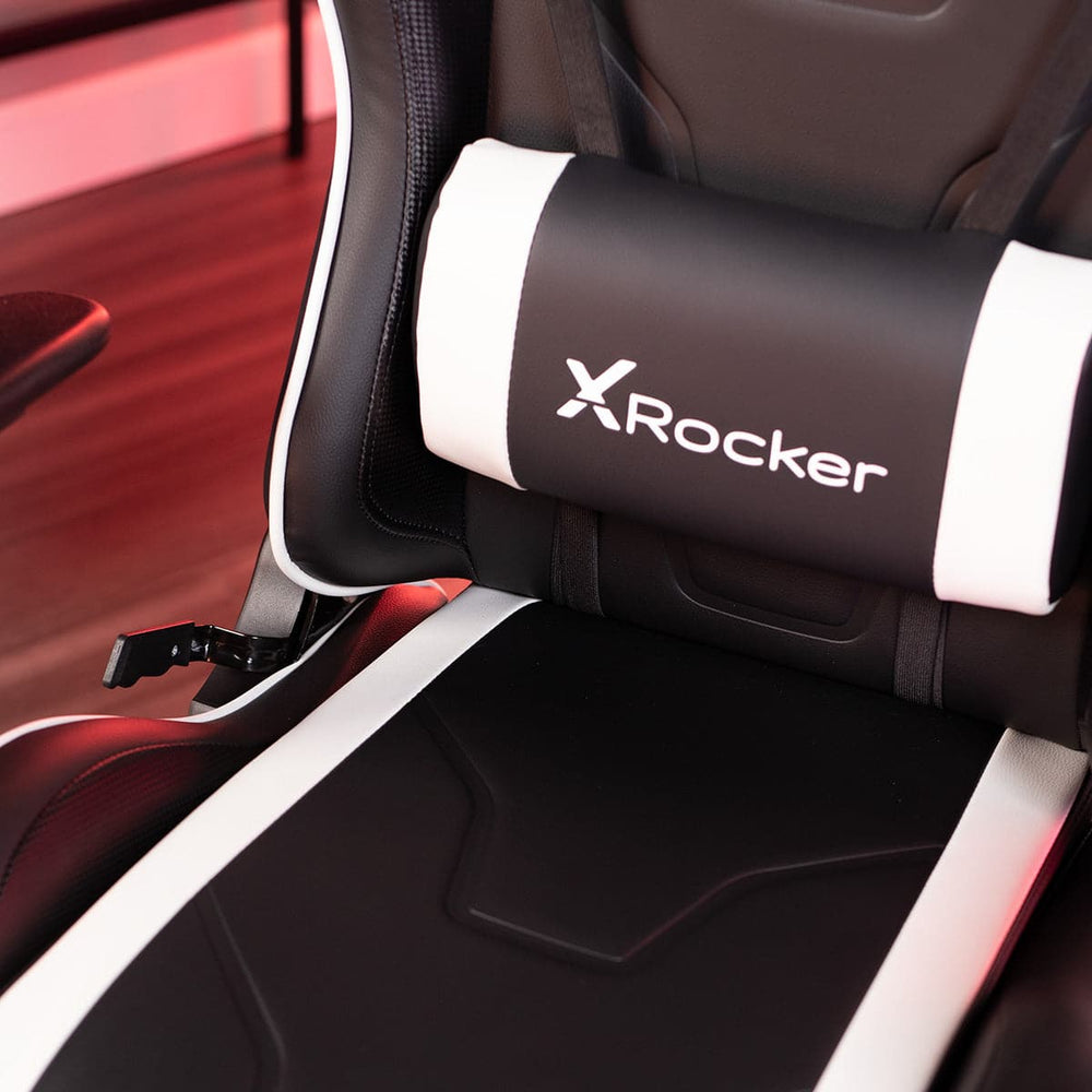 Agility PC Gaming Chair, Black/White - X Rocker