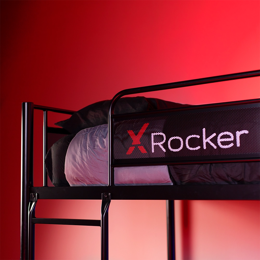 Armada Twin-Over-Twin Bunk Bed with Gaming Desk - X Rocker