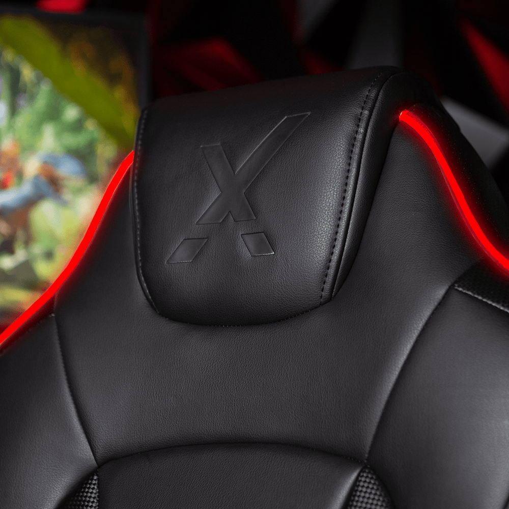 CXR3 LED Bluetooth Audio Pedestal Gaming Chair, Black - X Rocker