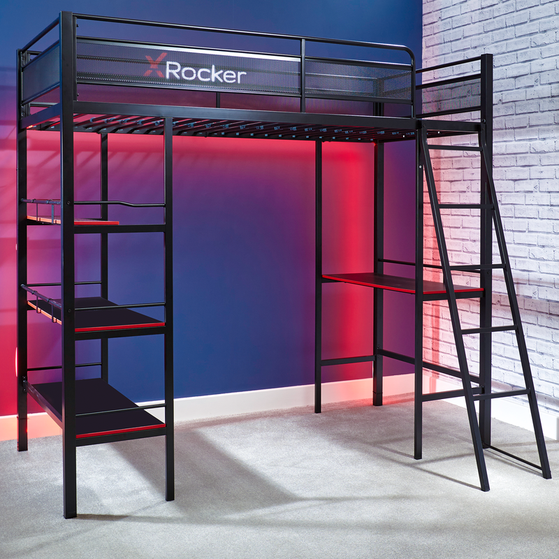 Fortress Gaming Bunk with Desk - X Rocker