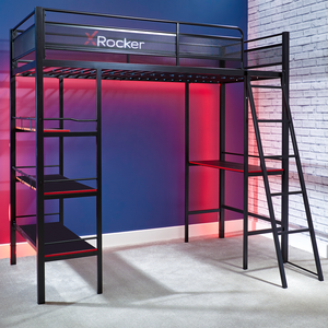 Fortress Gaming Bunk with Desk - X Rocker