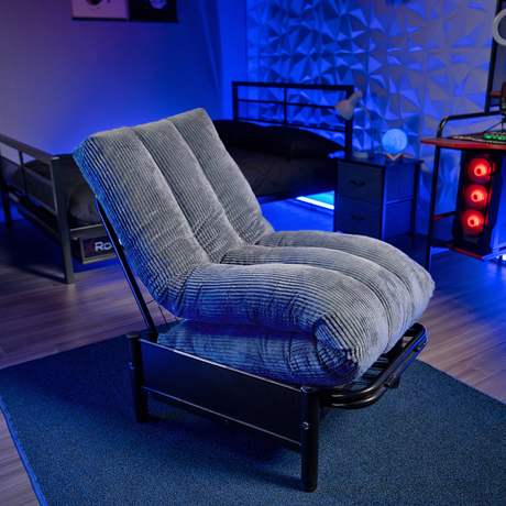 Convertible Battle Chair with Cushion, Grey - X Rocker